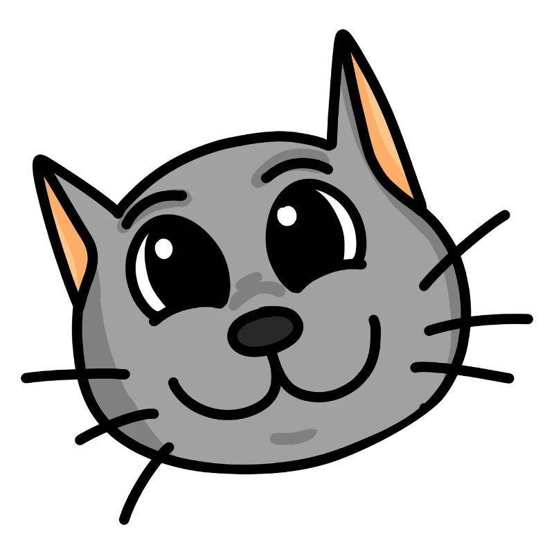 Lustiger Tierkopf Katze