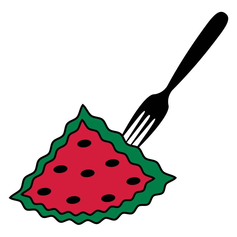 Melone mit Gabel