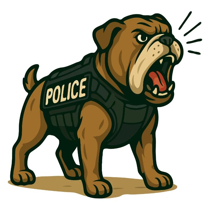 Polizei Bulldogge Illustration