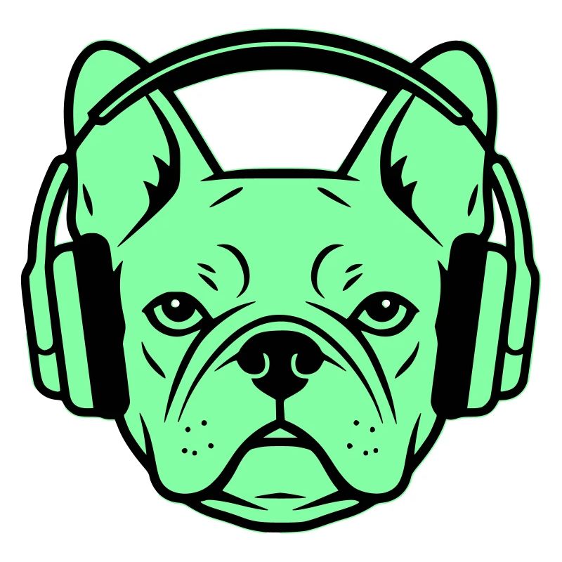 Frenchie Kopfhörer Gamer Hund