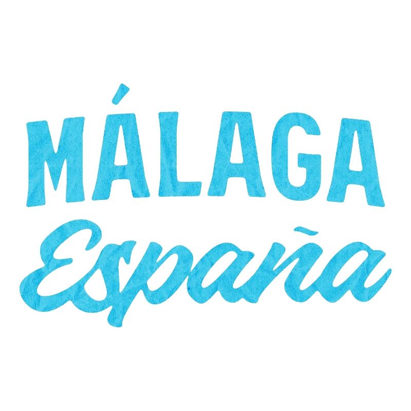 Málaga España Blaues Script-Design