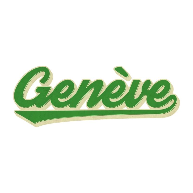 Genève Grün Retro Script