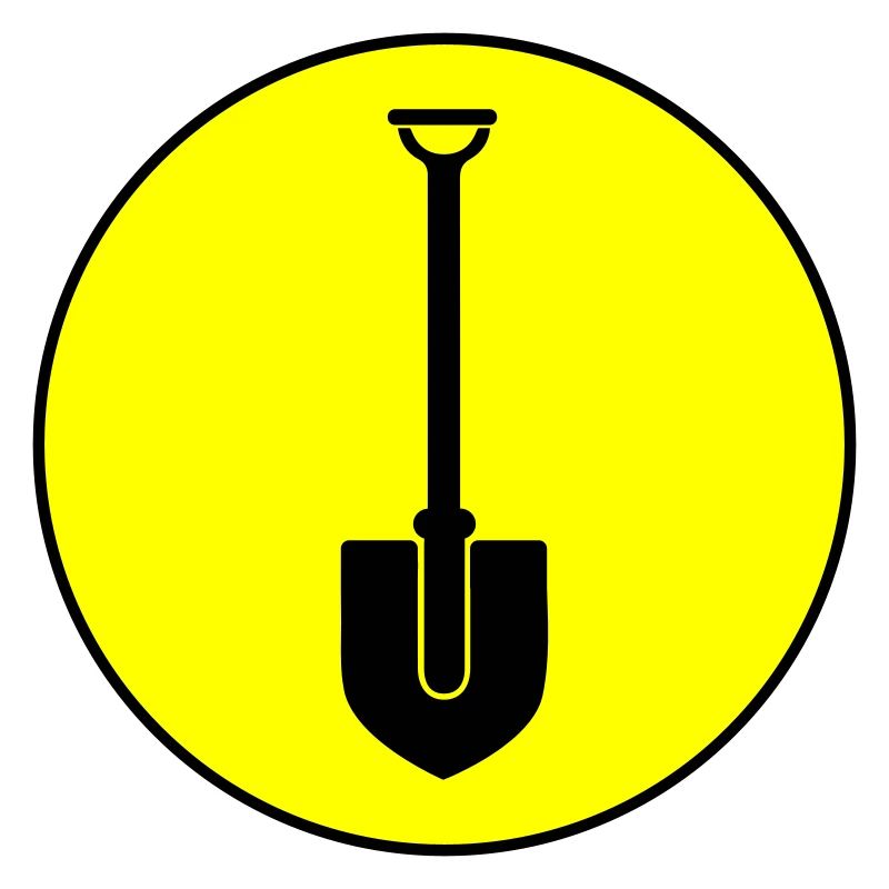 Schaufel icon Kreis