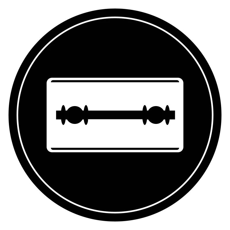 Rasierklinge Icon Kreis