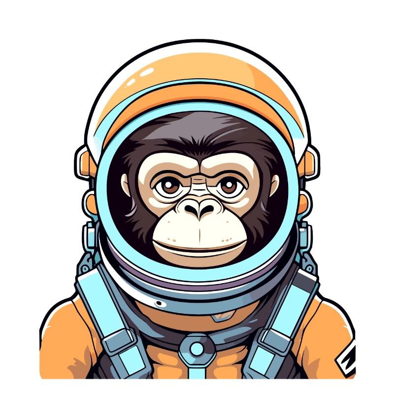 Affe Astronaut Illustration