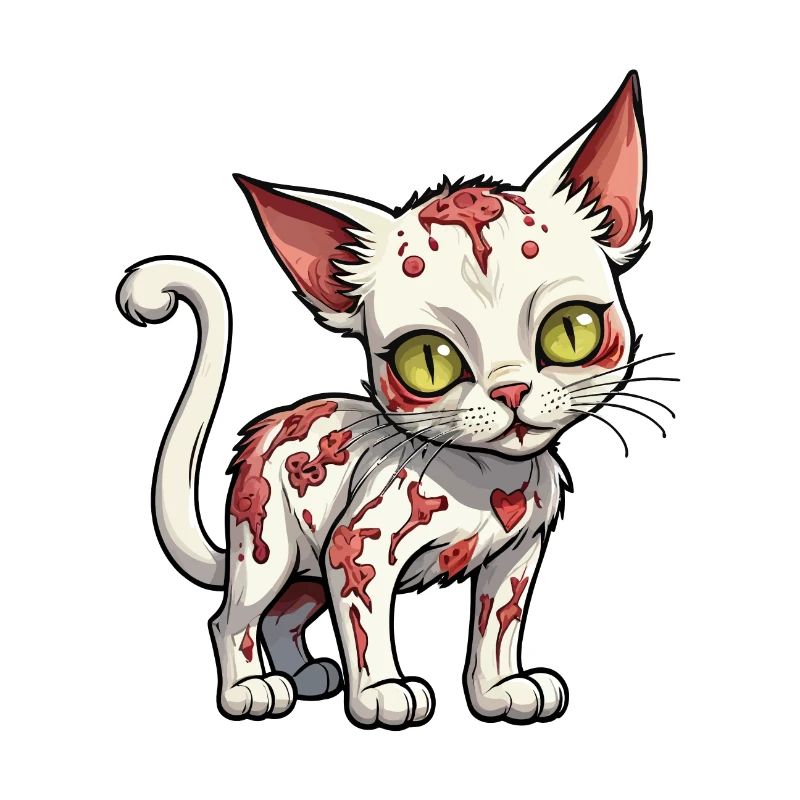 Zombie Katze Illustration