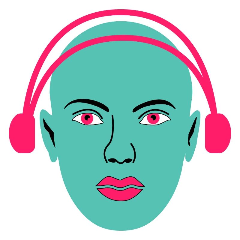 Frau hört Musik