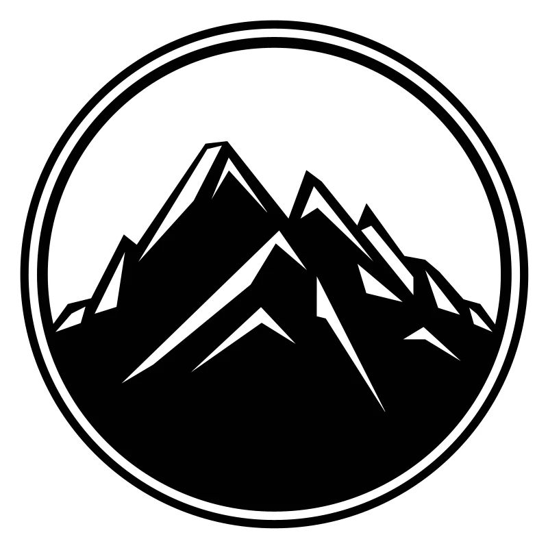 mountain symbol circle mountains icon