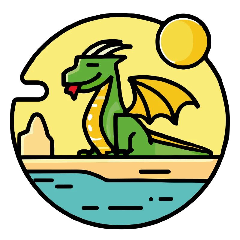 Drache am Strand