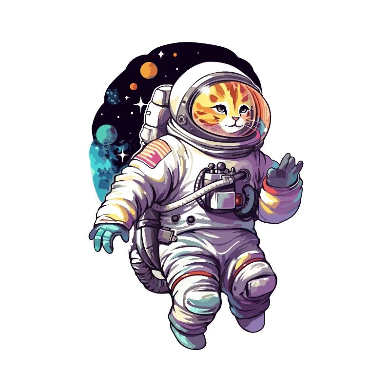 Katze Space Astronaut