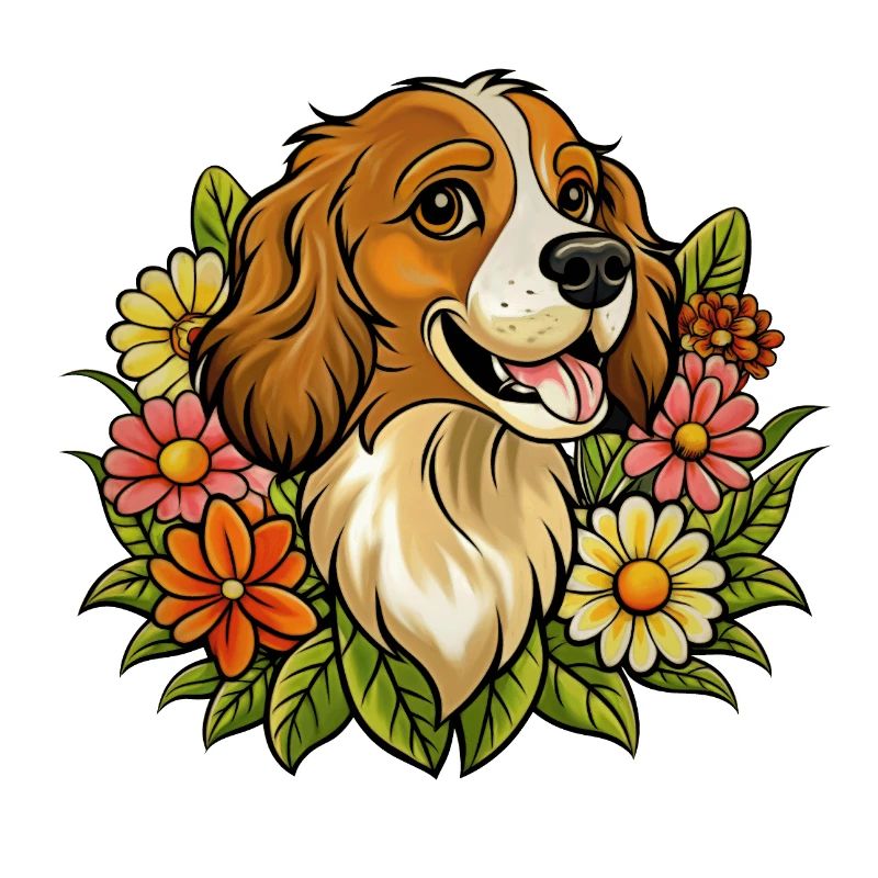 Ein kleiner Spaniel-Hund