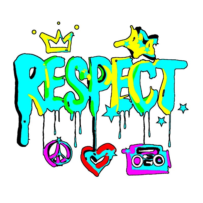 RESPECT Graffiti colourful