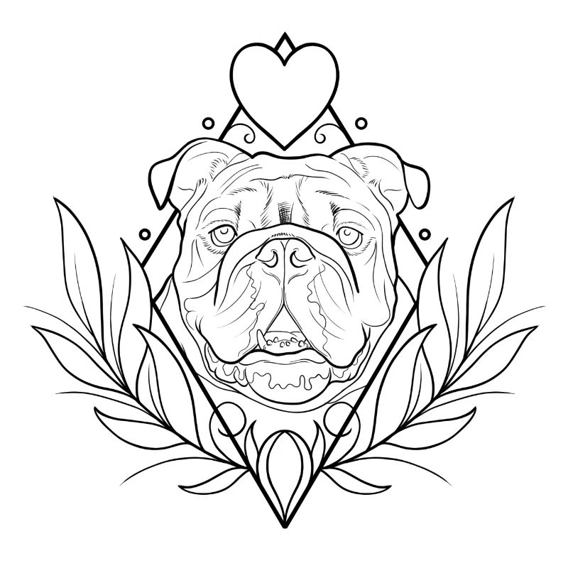 Bulldogge schwarz
