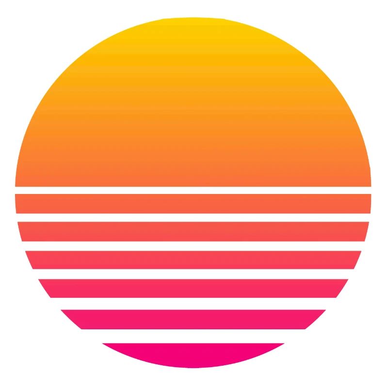 Outrun Retro Sonne