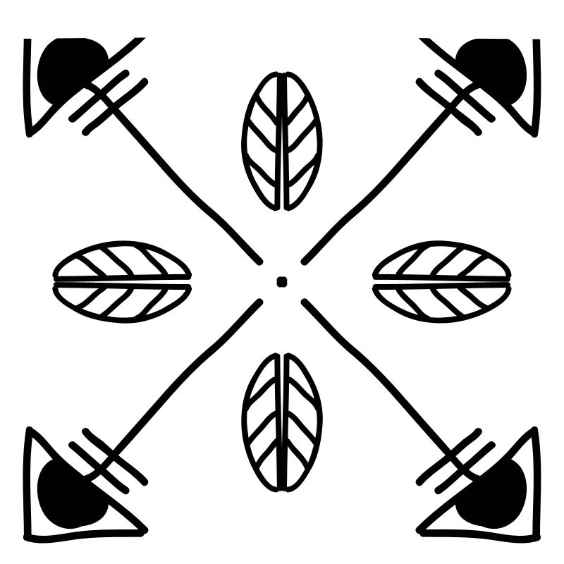 Flèches de hipster, vintage, flèche, plume
