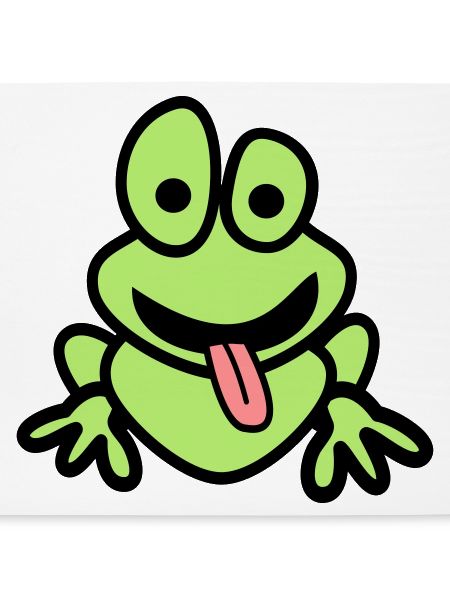 Frosch mit Zunge