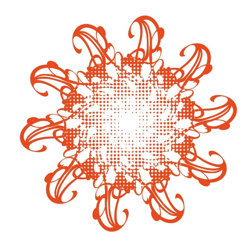 Random patterns rotated and dotted