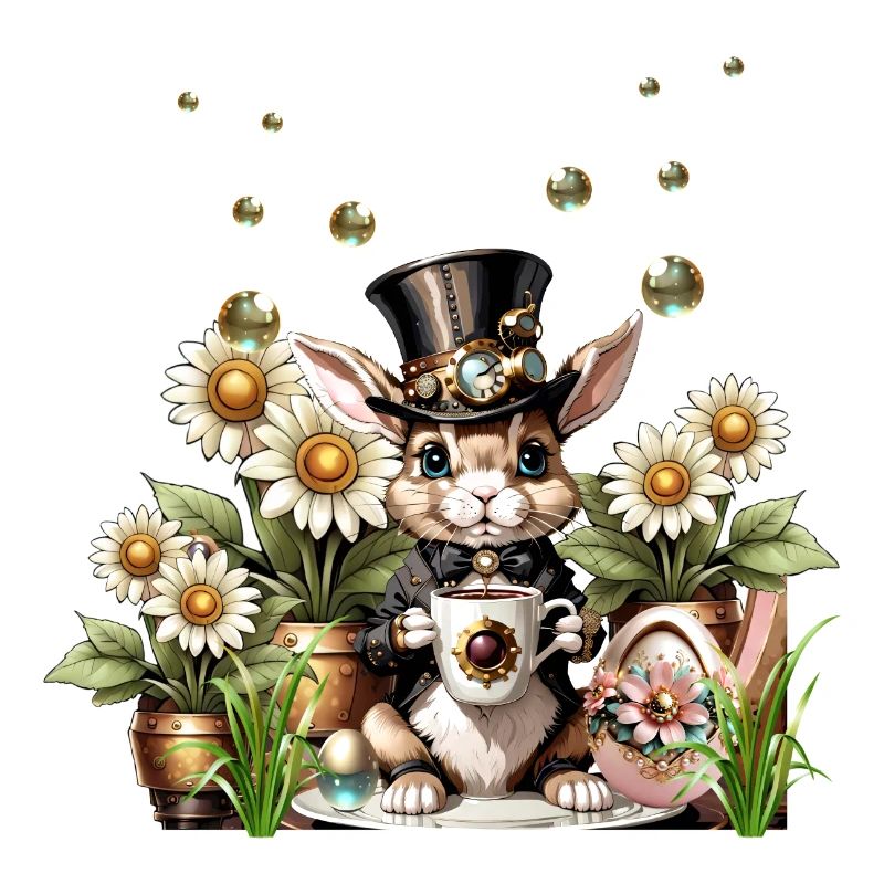 This cute Steampunk Easter Bunny is here