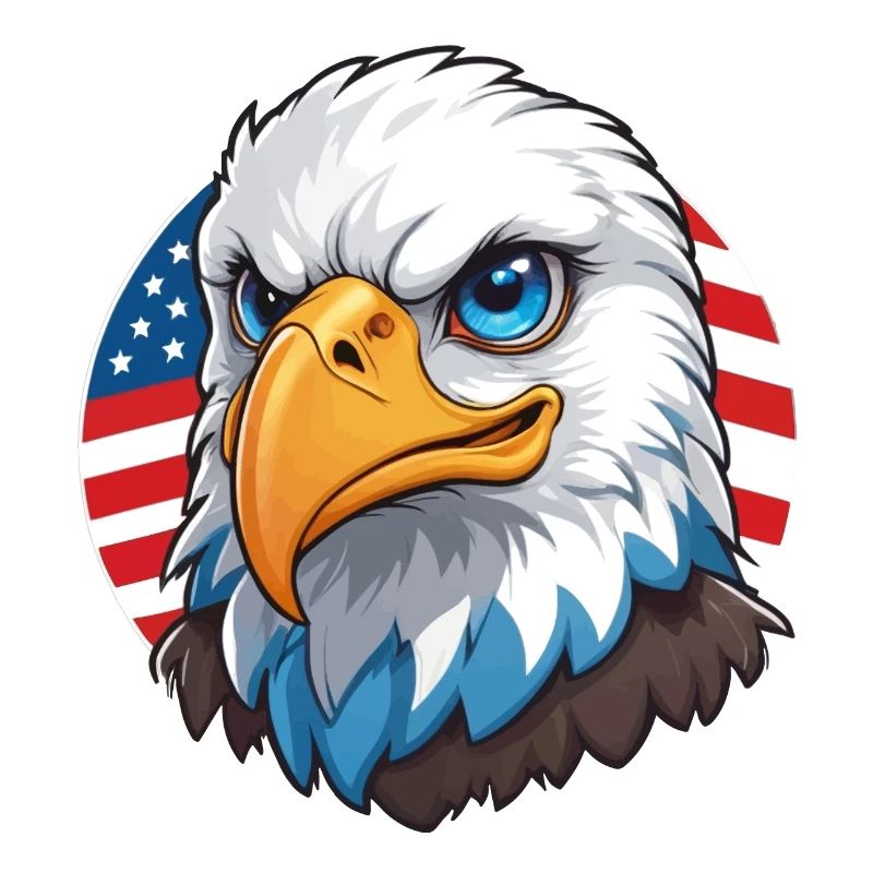 USA Flag Eaglehead Bald Eagle