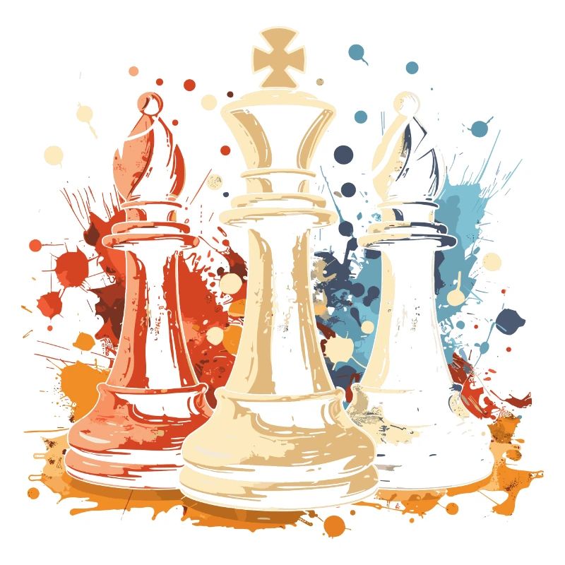 Chess Bishop and King Graffiti