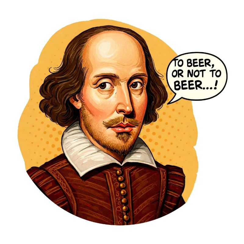 Shakespeare "Zu Bier oder nicht zu Bier" Lustig beleuchtet