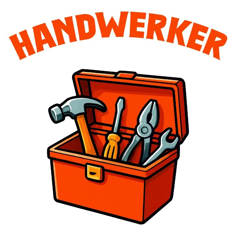 Handwerker Werkzeugkasten Motiv