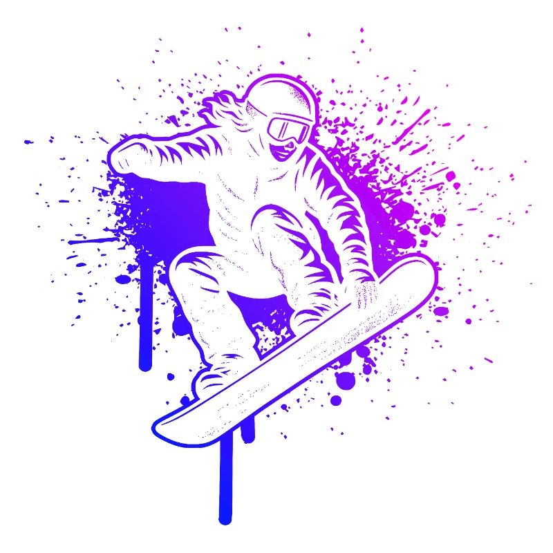 Klassisches Snowboard Motiv