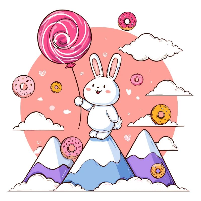 Zuckersüßer Hase auf Zuckergipfel