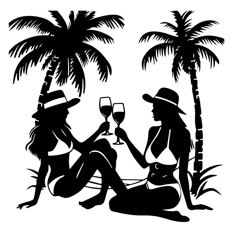 Mädels Urlaub Palmen