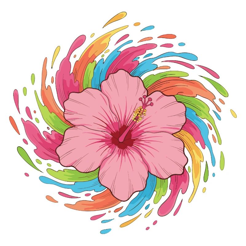 Hibiskus Farbwirbel