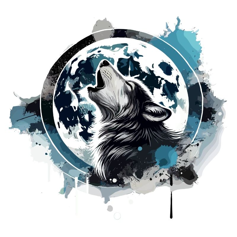 Heulender Wolf