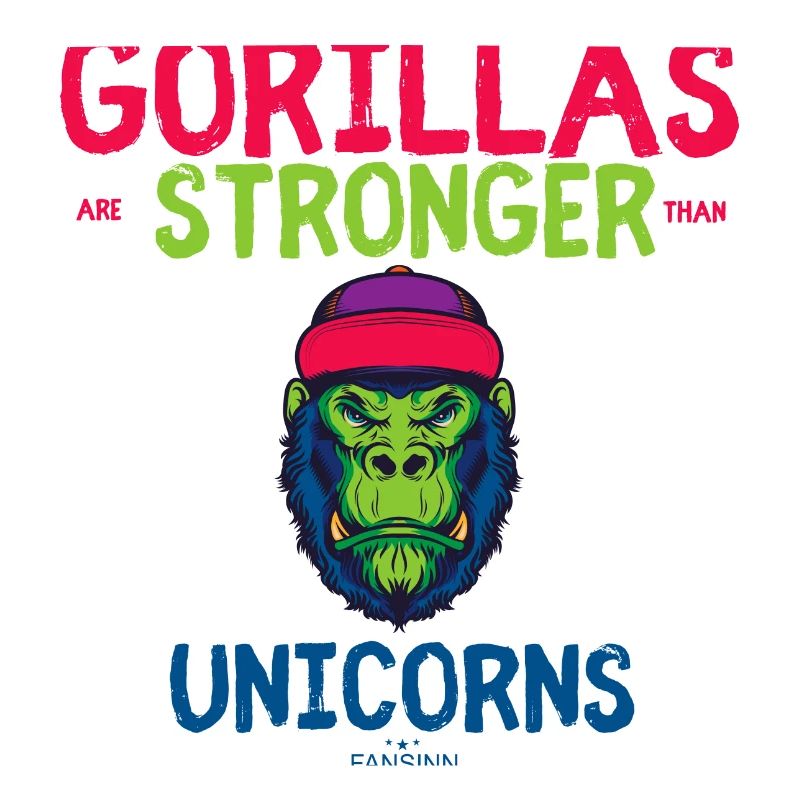 Gorilla stark Einhorn Unicorn Geschenk