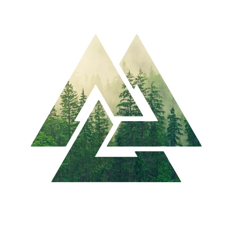 Valknut viking symbol valhalla forest