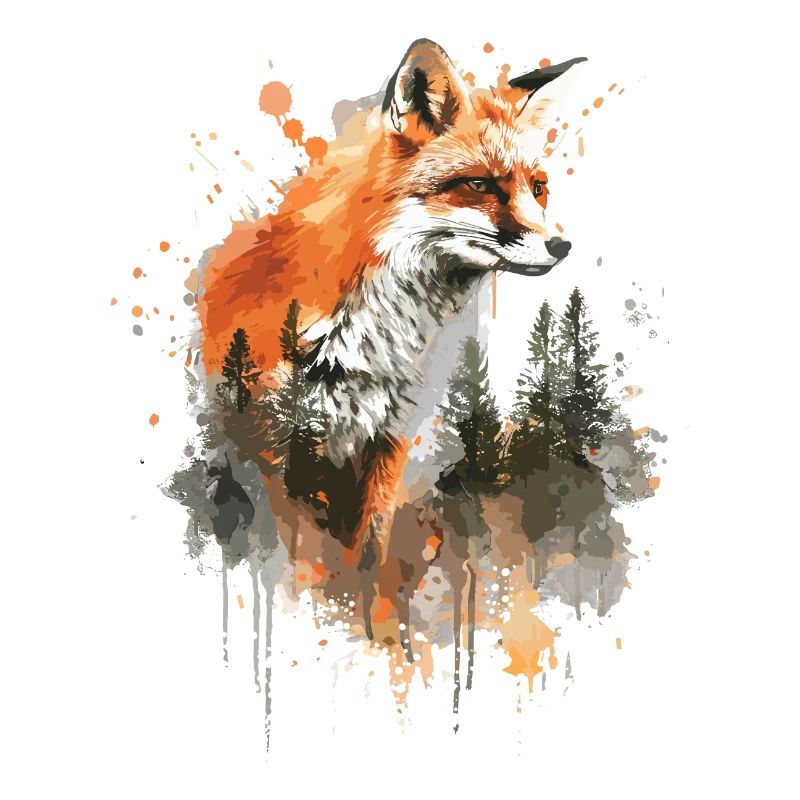Aquarell Fuchs, Fuchs