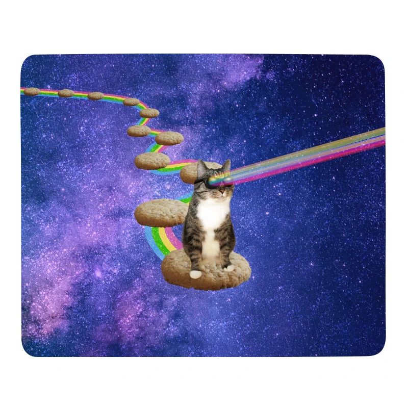 Cute tabby cat in outer space
