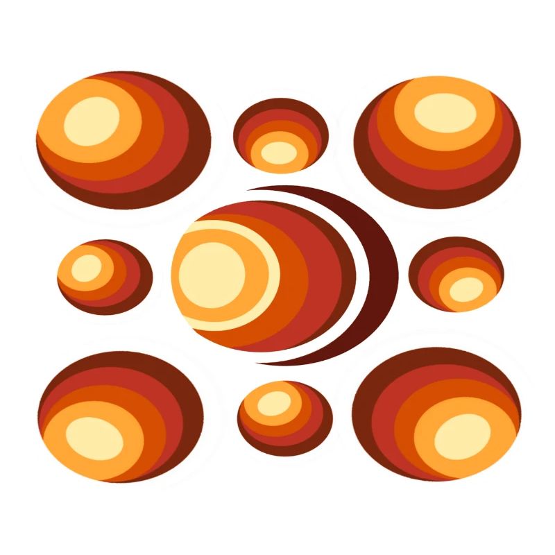 70s Wallpaper Pattern Retro Circle Pattern