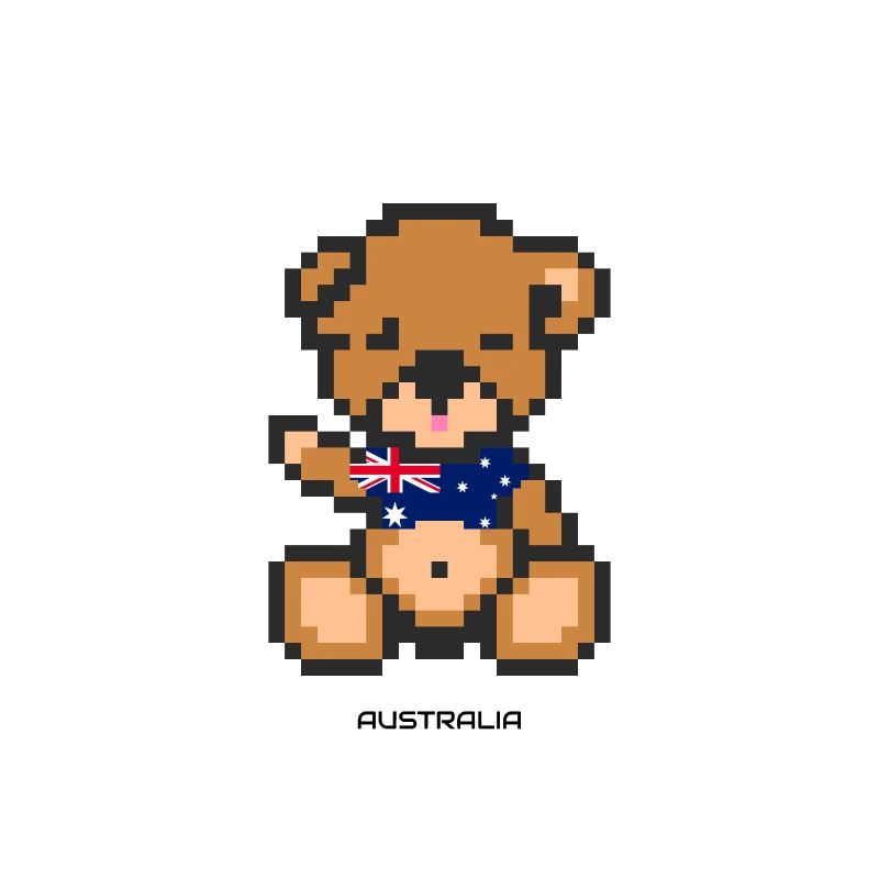 Pixel Bär Australien