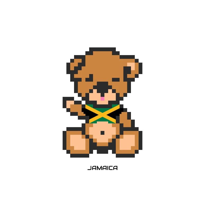 Pixel Bär Jamaika