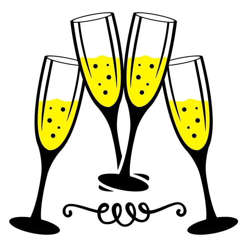 sekt glas anstossen