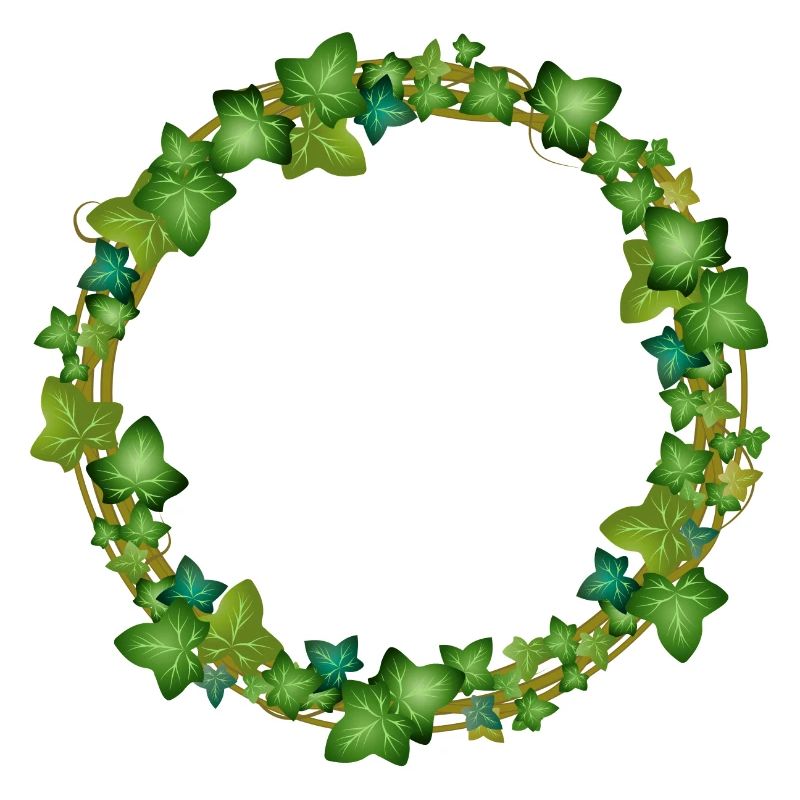 dekorativer Efeu Kranz oder Efeu Rahmen