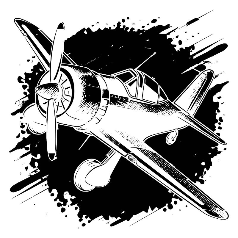 Propeller Flugzeug Skizze