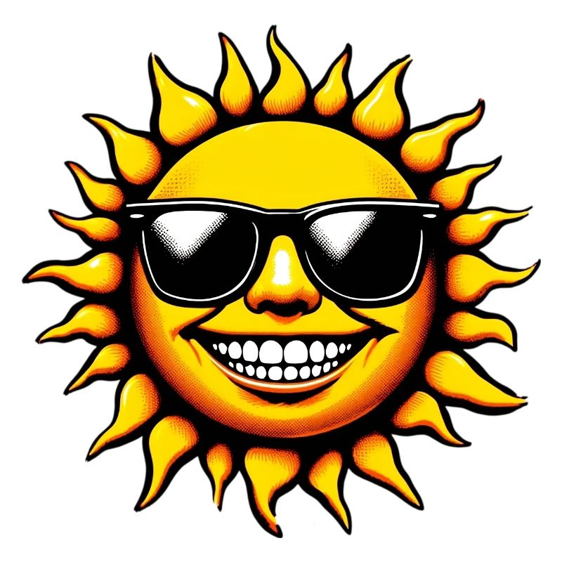 Sonne mit Sonnenbrille