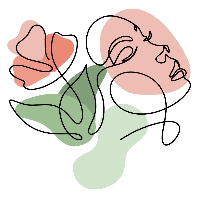 Minimalistisches Blumen-Liniendesign