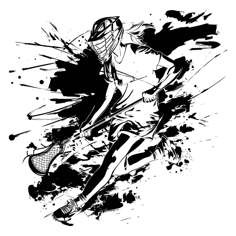 Lacrossespielerin Graffiti