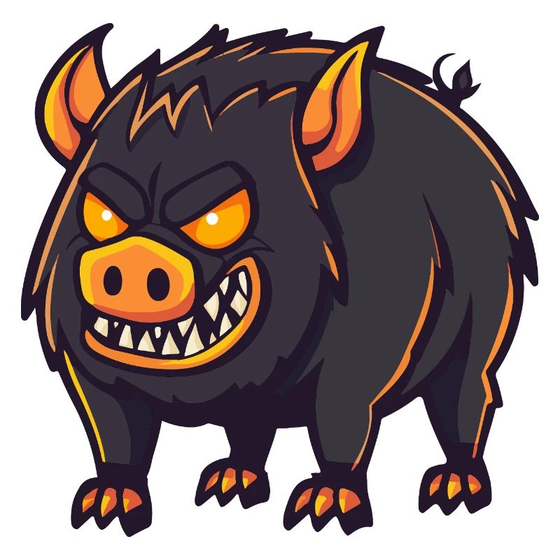Wildschwein Schwein Halloween Lustig
