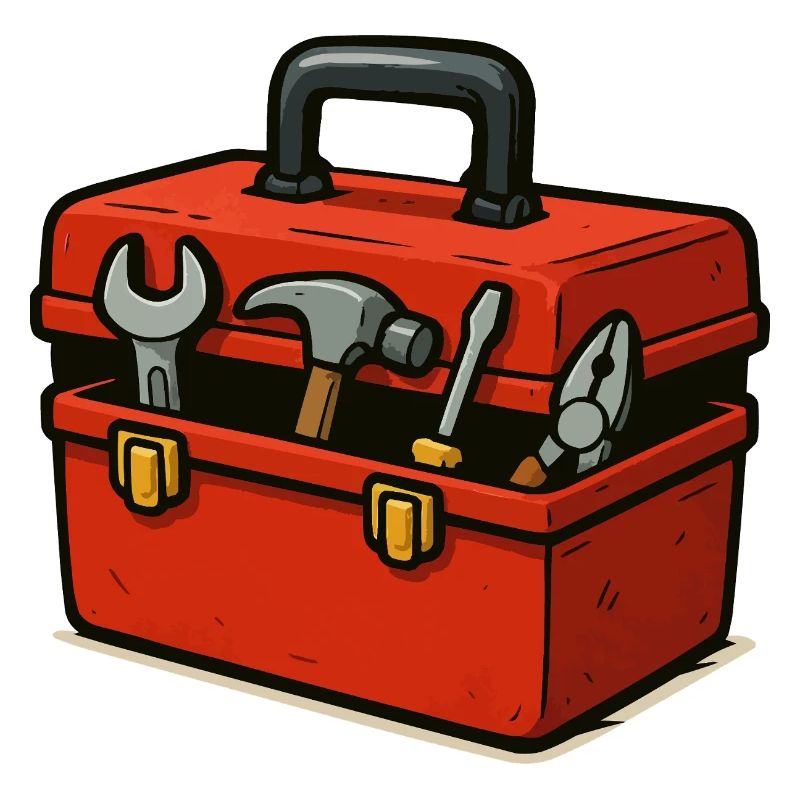 Illustration de la boîte à outils compacte