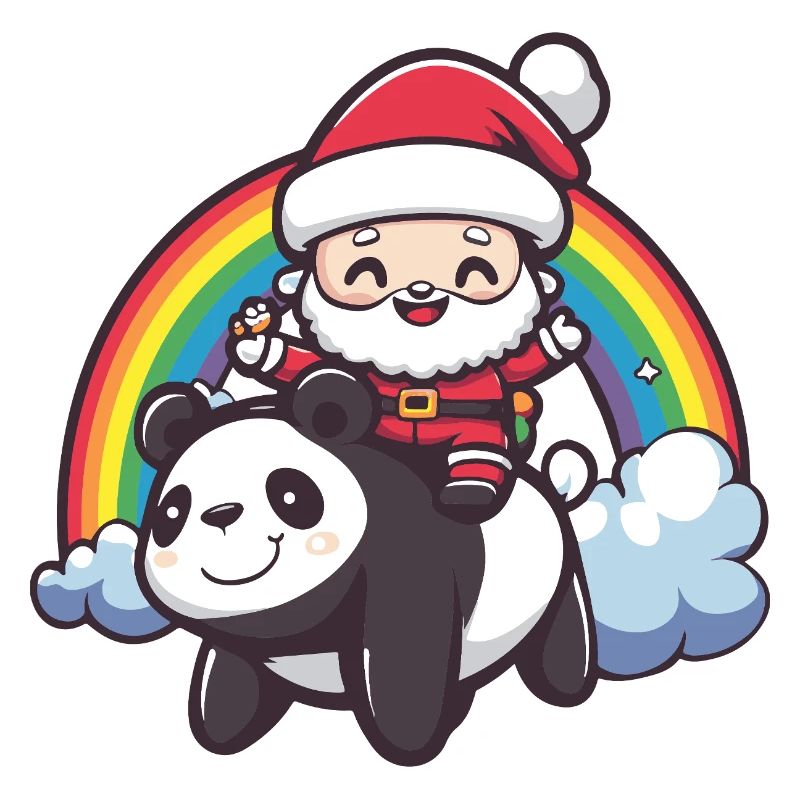 Panda Weihnachtsmann Weihnachten