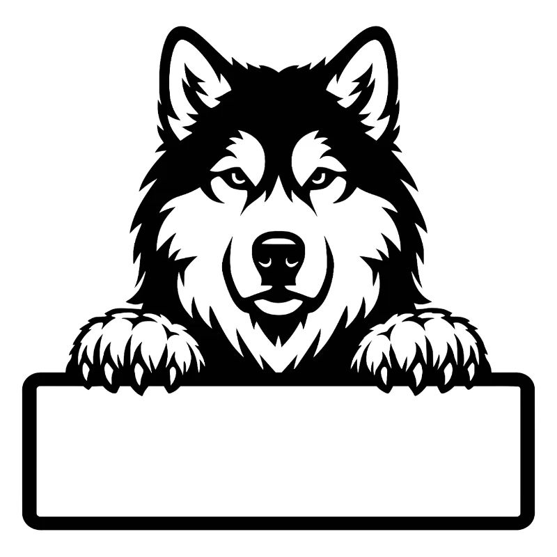 Alaskan Malamute Namensschild schwarz
