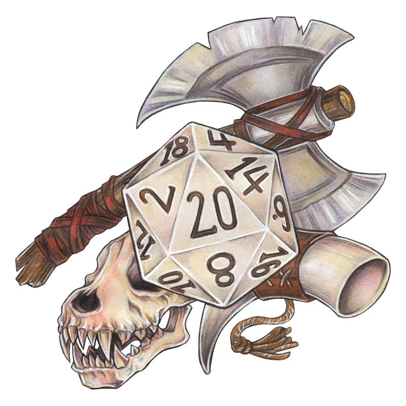 Role Playing Game Tabletop D20 Dice Gift Barbarian