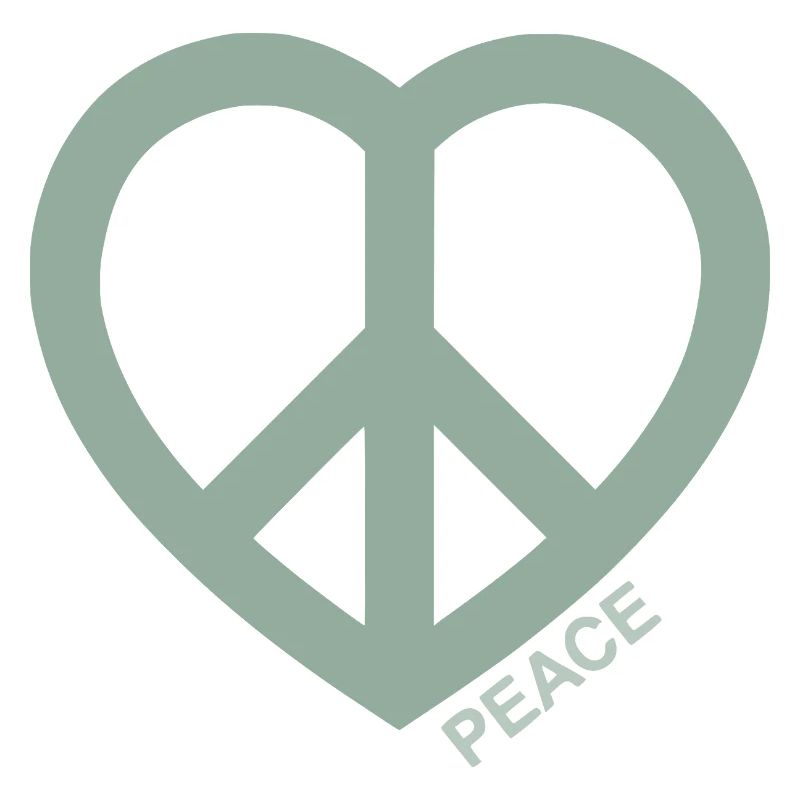 Friedensherz Peace Symbol Grün